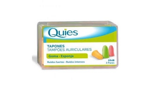 Tapones oidos goma  35 db - quies (color disco 6 u)