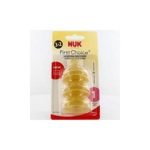 TETINA LATEX ANTICOLICO (ORIFICIOS TAMAÑO M) - NUK FIRST CHOICE (3 TETINAS)