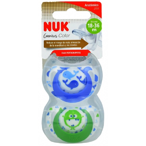 Chupete silicona - nukete genius (t- 3 pack 2 u)