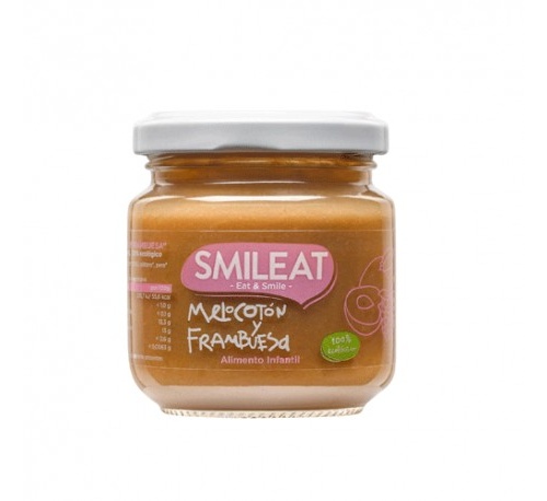 Smileat tarrito melocoton frambuesa 130gr