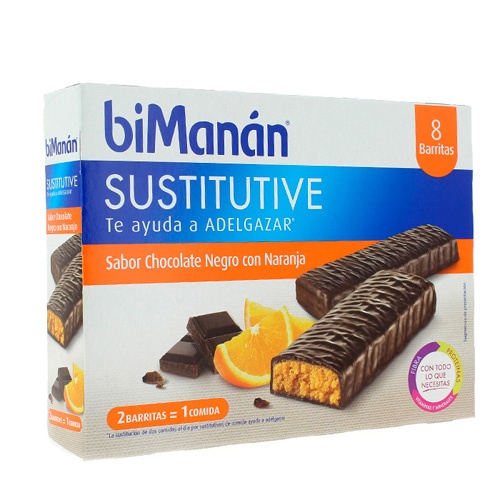 Bimanan sustitutivo  10 barritas 31 g sabor chocolate naranja