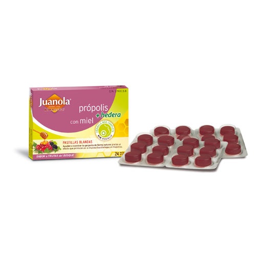 Juanola propolis hiedra pastillas frutas bosque (24 pastillas)