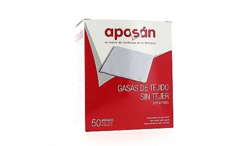 Aposan gasa esteril tejido sin tejer compresas (25 sobres 2 gasas 10 cm x 10 cm)