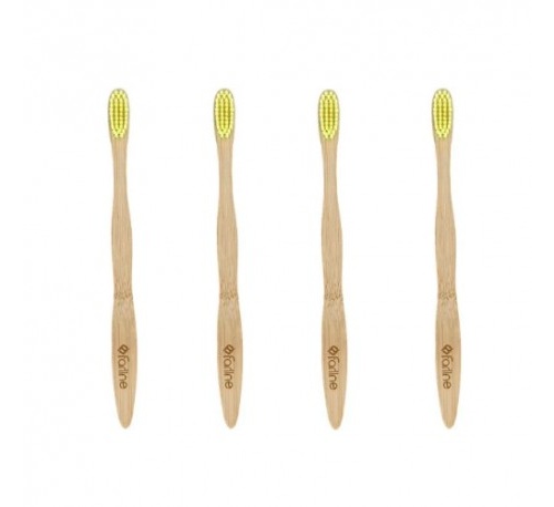 Cepillo dental de bambu - farline (amarillo)