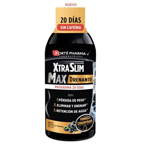 Xtraslim max drenante  1 frasco 500 ml sabor grosella negra