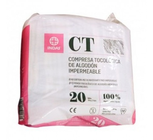 COMPRESAS HIGIENICAS FEMENINAS - MATERNITY ALGODON (20 U)