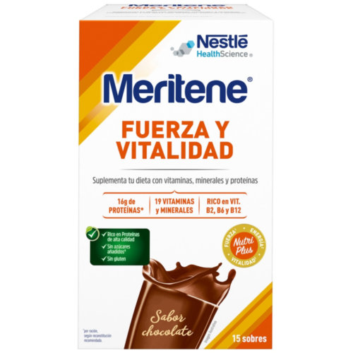 Meritene fuerza y vitalidad batido (15 sobres 30 g sabor chocolate)