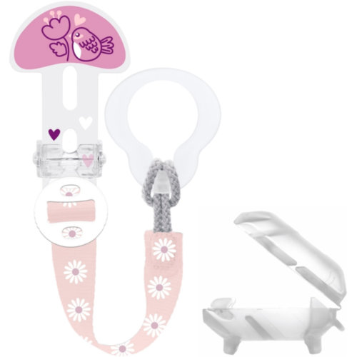 Broche para chupete y cubierta de proteccion - mam clip it! & cover (1 unidad color rosa)