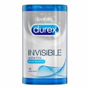 DUREX INVISIBLE EXTRA FINO EXTRA SENSITIVO - PRESERVATIVOS (12 U)
