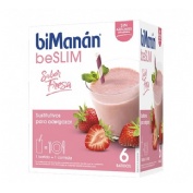 BIMANAN SUSTITUTIVE BATIDO DE FRESA (55 G 6 SOBRES)