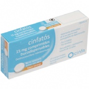 CINFATOS 15 MG COMPRIMIDOS BUCODISPERSABLES , 20 comprimidos (PVC-PVDC/Al)