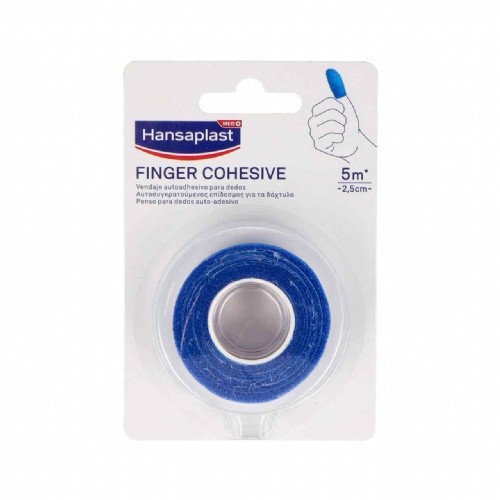 Venda cohesiva para dedos - hansaplast (azul 5 m x 2.5 cm)