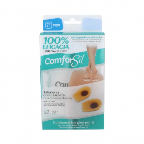 Taloneras espolon con cazoleta - comforsil silicona (2 unidades talla s cc212s)