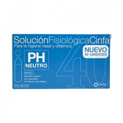 CINFA SOLUCION FISIOLOGICA (MONODOSIS 5 ML 40 U)