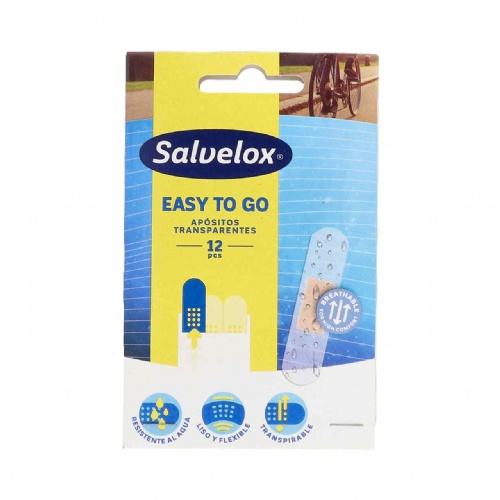 Salvelox easy to go - aposito adhesivo transparente (12 u)
