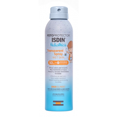 Fotoprotector isdin spf-50 pediatrics spray transparent wet (250 ml)