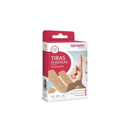 Aposan aposito adhesivo (plastico 4 tamaños 30 unidades)