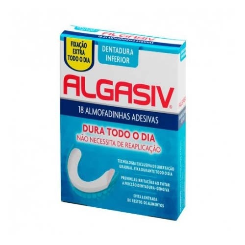 ALGASIV - ALMOHADILLAS ADHESIVAS PROTESIS (18 U INFERIOR)