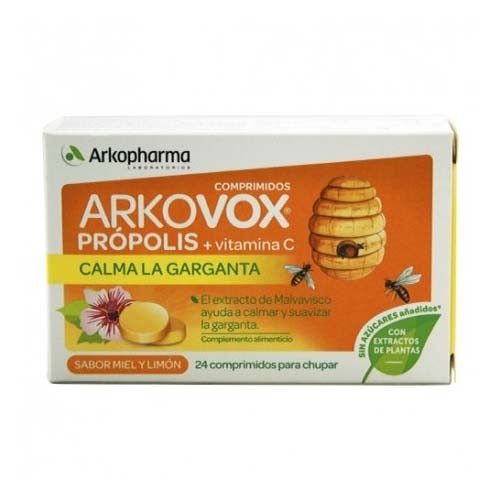 Arkovox propolis + vitamina c (20 comprimidos sabor miel y limon)