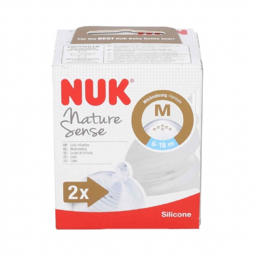 Tetina silicona anticolico - nuk nature sense (2 m 2 tetinas)