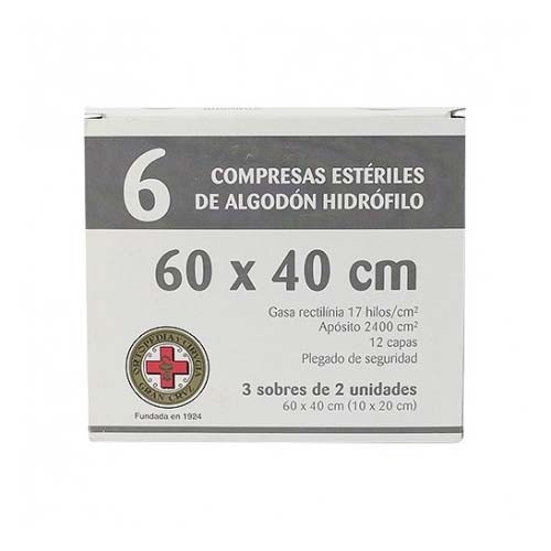 GASA ESTERIL ALGODON HIDROFILO COMPRESAS - GRAN CRUZ (SOBRE 3 U  6 U)