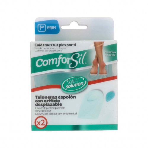 Talonera espolon orificio desplazable - comforsil silicona (2 unidades talla m cc215m)