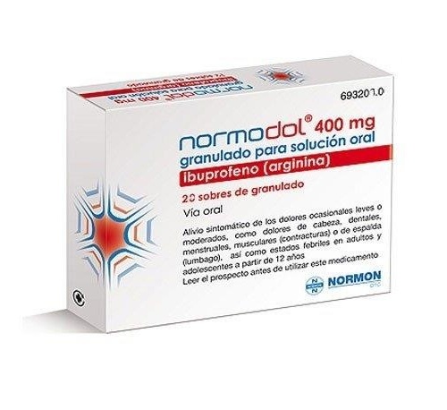 NORMODOL 400 mg GRANULADO PARA SOLUCION ORAL EFG, 20 sobres