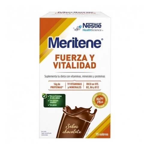 Meritene fuerza y vitalidad batido (15 sobres 30 g sabor chocolate)