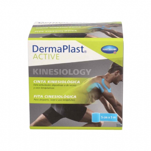 Cinta kinesiologica - dermaplast active (color azul 5 cm x 5 m 1 u)