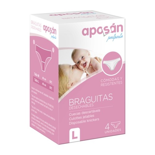 Braga desechable aposan (talla grande 4 unidades)