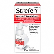 STREFEN SPRAY 8,75 MG/DOSIS SOLUCION PARA PULVERIZACION BUCAL , 15 ml