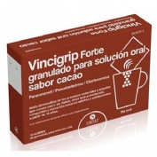 VINCIGRIP FORTE GRANULADO PARA SOLUCION ORAL SABOR CACAO , 10 sobres