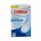Corega oxigeno bio-activo - limpieza protesis dental (108 tabletas)