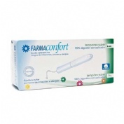 Tampones 100% algodon - farmaconfort con aplicador (14 unidades super)